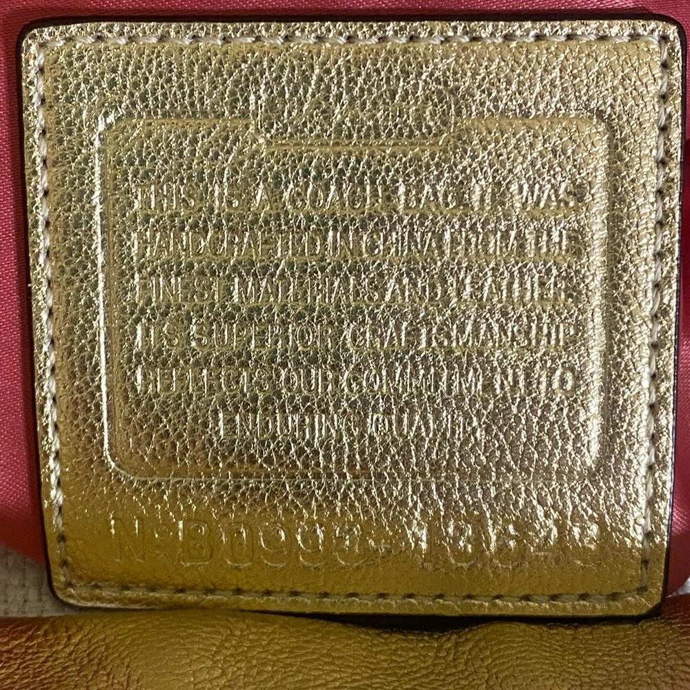 Coach Gold Patchwork Shoulder Bag - Picture 8 of 12